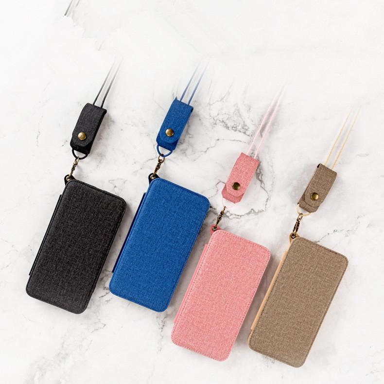 Mirror leather case with hanging lanyard  | IPhone