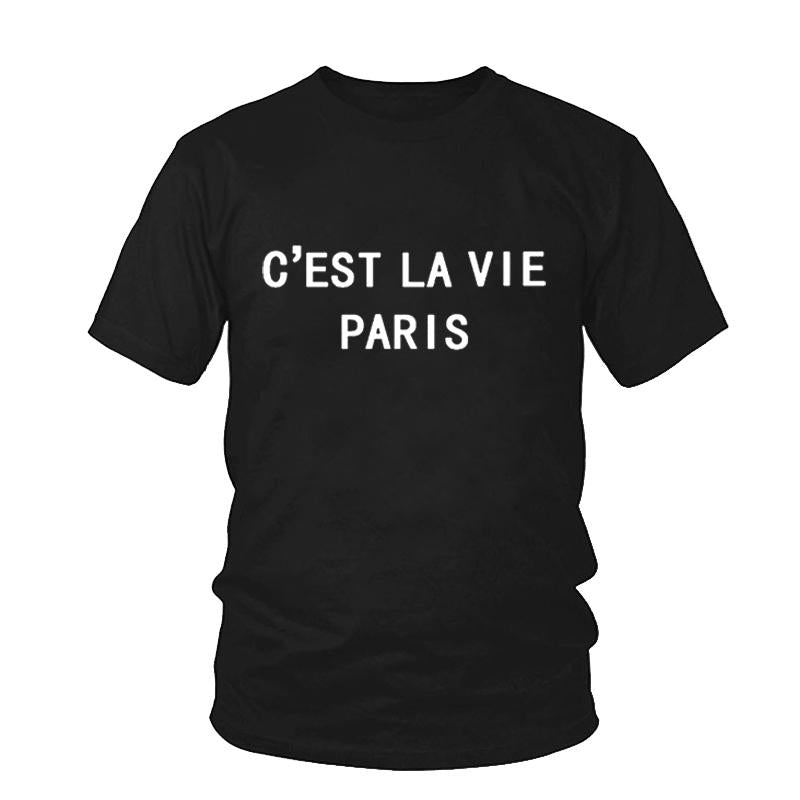 English letter T-shirt