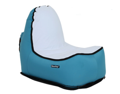 Single inflatable mattress outdoor portable folding chair