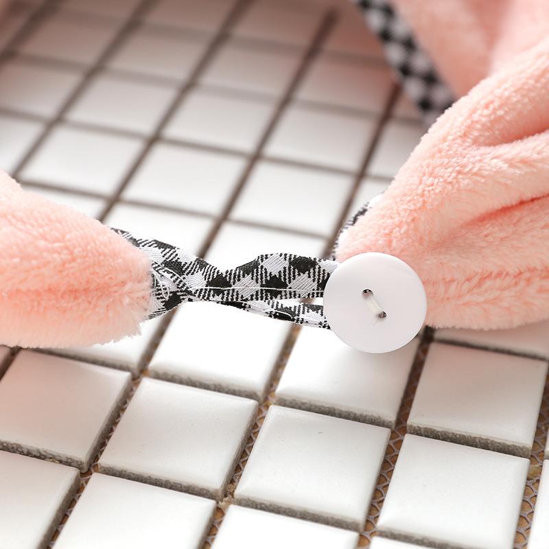 Thick absorbent adult hair caps coral fleece cute turban