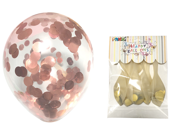12-inch transparent dot paper balloon color gold sequins birthday paper circular Balloon Wedding Decoration