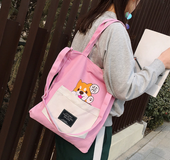 Creative student canvas bag