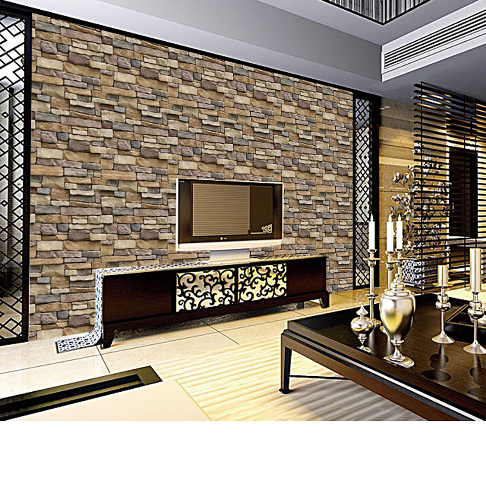 3D Wall Paper Brick Stone
