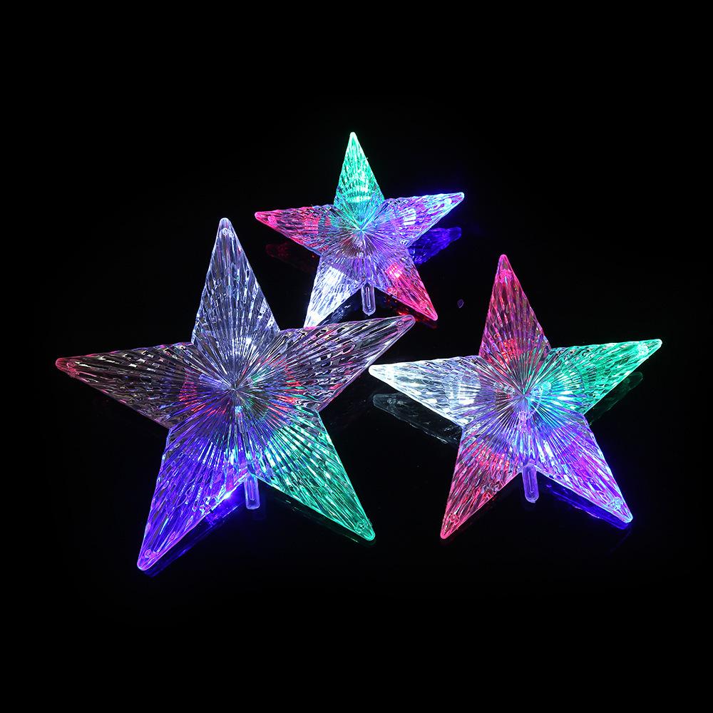 Christmas tree top five angle star LED decorating lamp