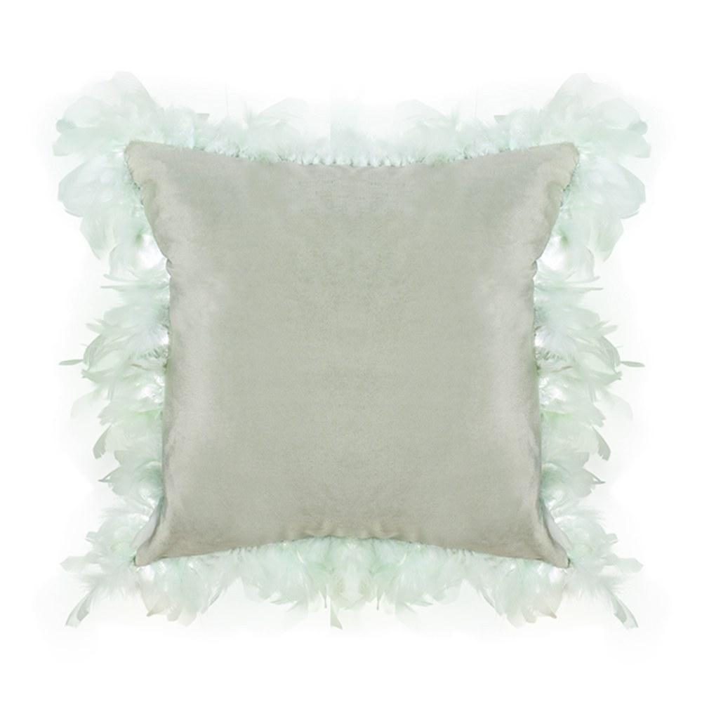 Velvet feather pillowcase home pillow