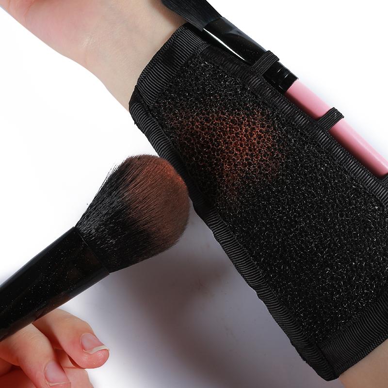 Makeup brush cleaning strap