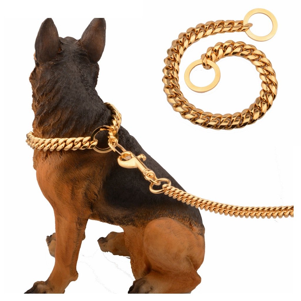 Stainless steel titanium steel pet chain