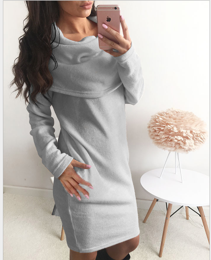 autumn and winter fashion dress popular anti-collar sweater
