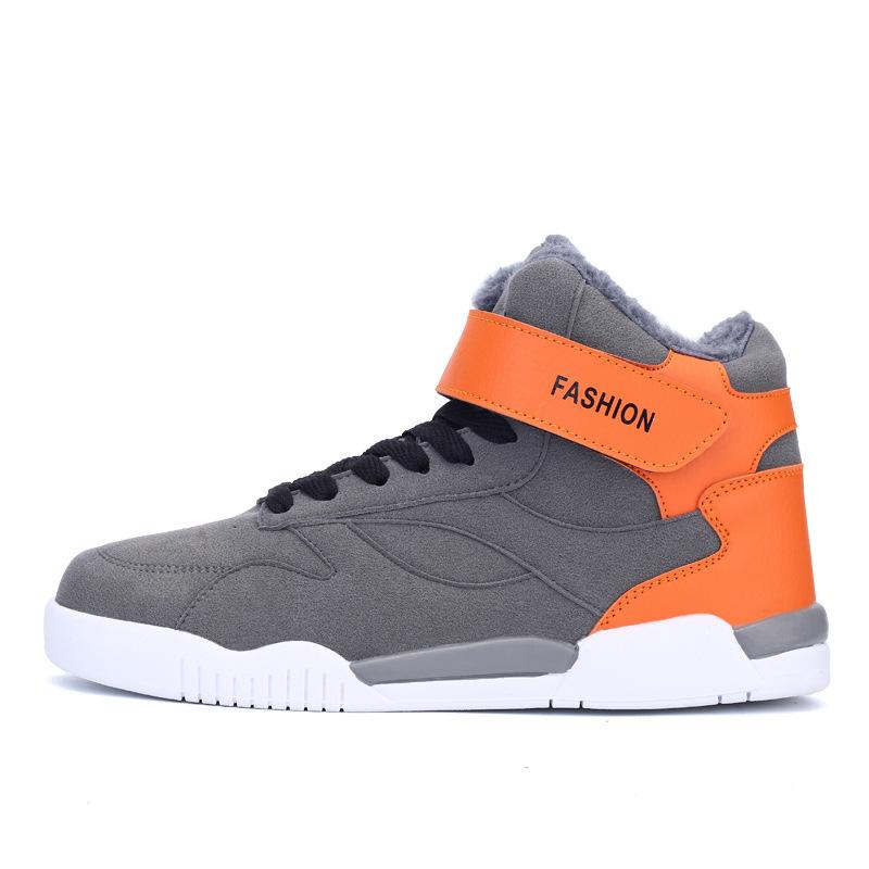 Fur Lined Ankle Boots High Top Winter Shoes Lace Up Sneakers