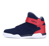 Fur Lined Ankle Boots High Top Winter Shoes Lace Up Sneakers