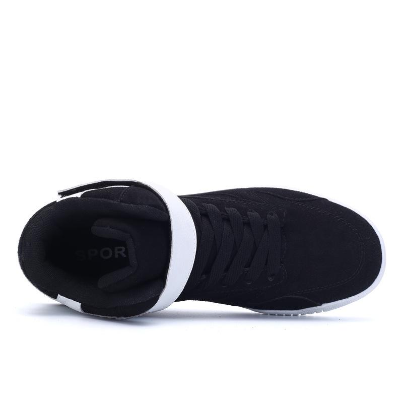Fur Lined Ankle Boots High Top Winter Shoes Lace Up Sneakers
