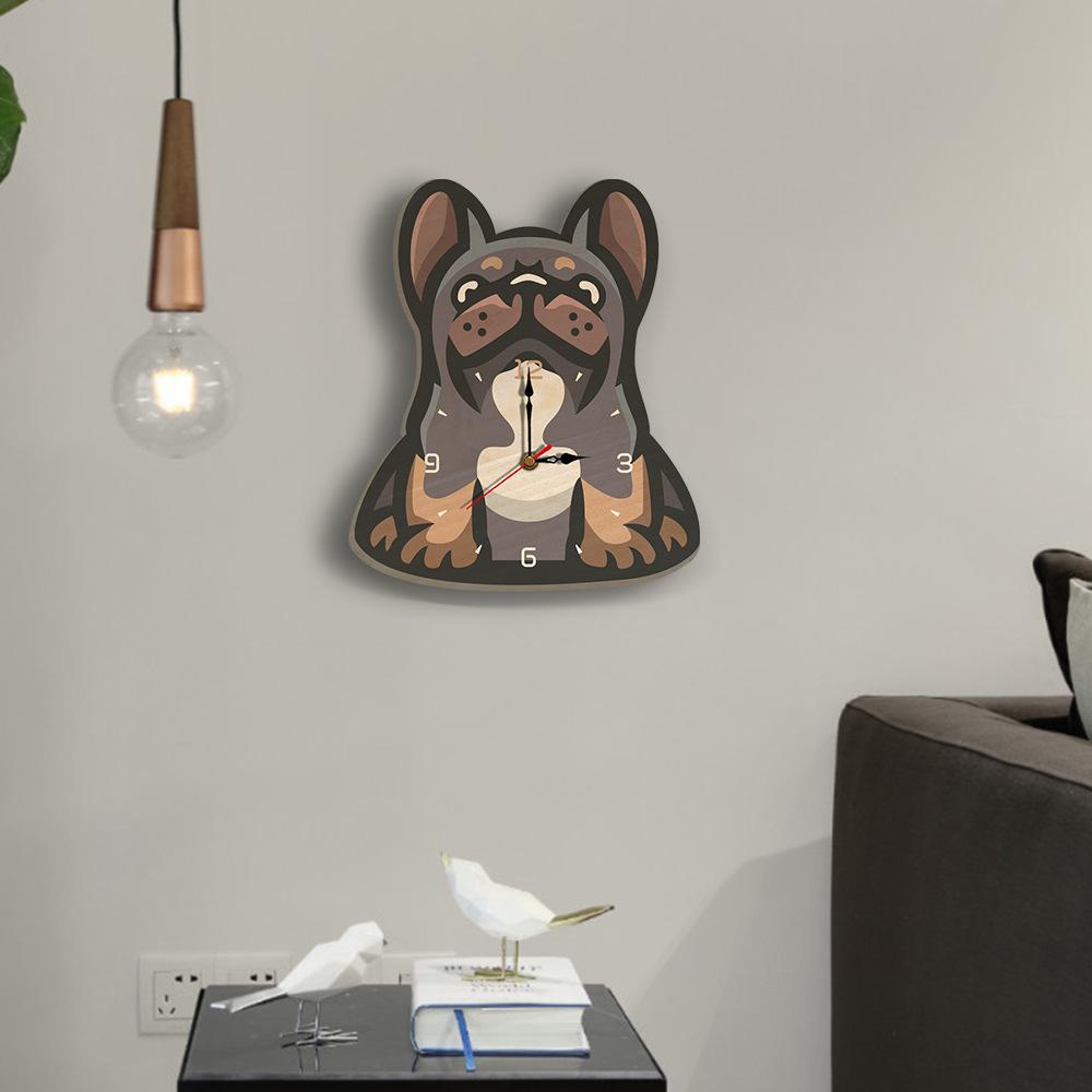 Wood creative digital printing wall clock