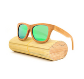 Multicolor bamboo glasses coated sunglasses