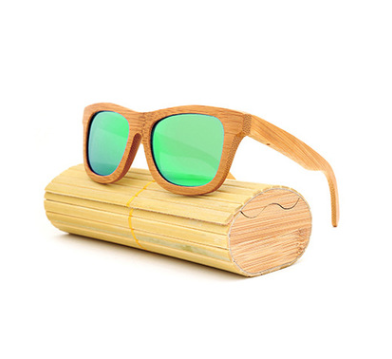 Multicolor bamboo glasses coated sunglasses