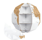 Creative 3D Scratch Globe Map DIY Group Vertical World Globe Travel Map