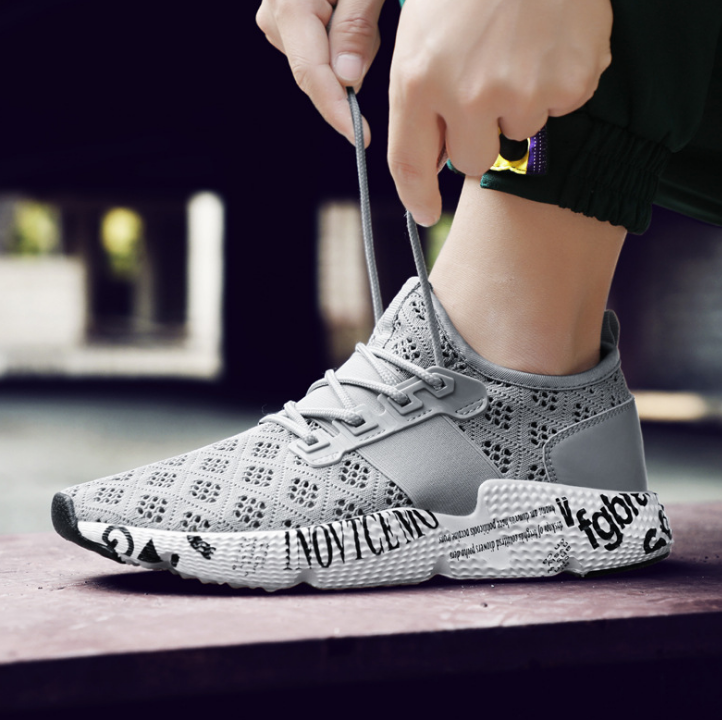 n Running Shoes for Men Trainers Telescopic rope Soft Bottom Mesh Sneakers Shoes Men