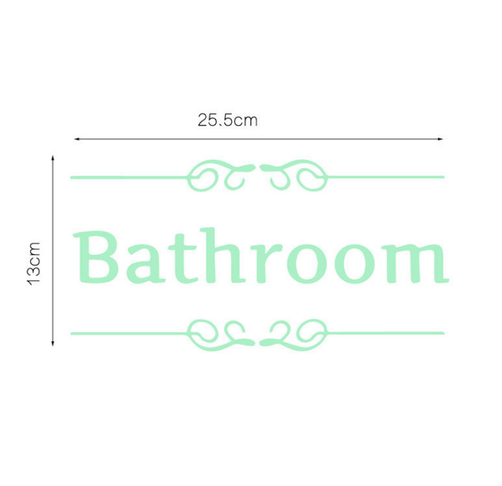 Kreative Leucht Wand Aufkleber Badezimmer Dekoration Wc Tür Vinyl Wand Kunst Decals Glow in The Dark Zitat Aufkleber Wohnkultur