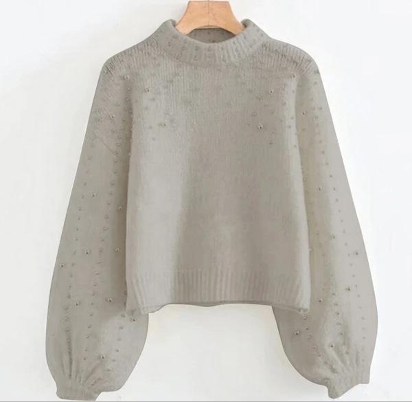 Autumn and winter  round neck loose sweater