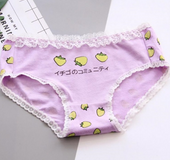 Cute Strawberry Panties Mid-Waist