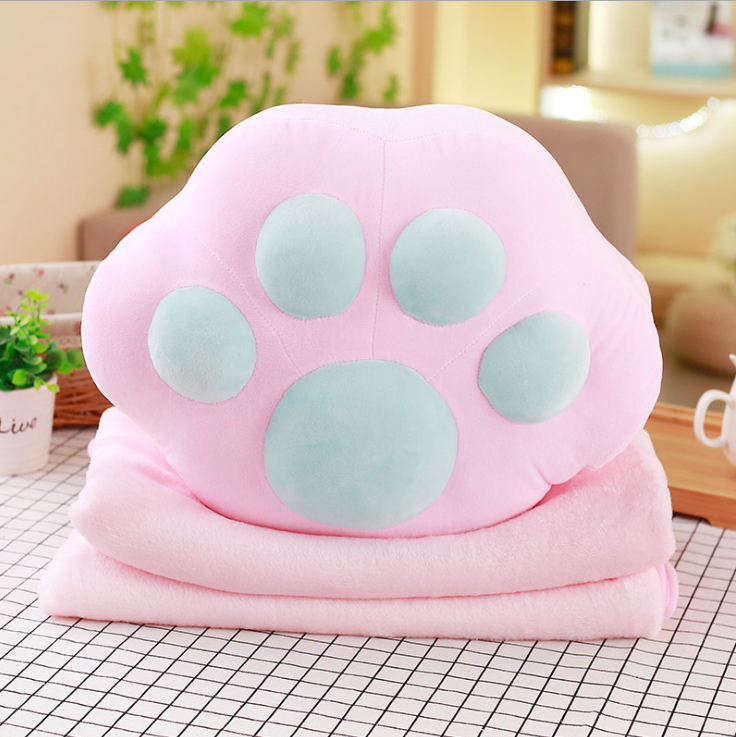 Cute Pillow Pillow Air Conditioning Blanket Three-in-One Office Napping Blanket Coral Velvet Car Cushion Lumbar