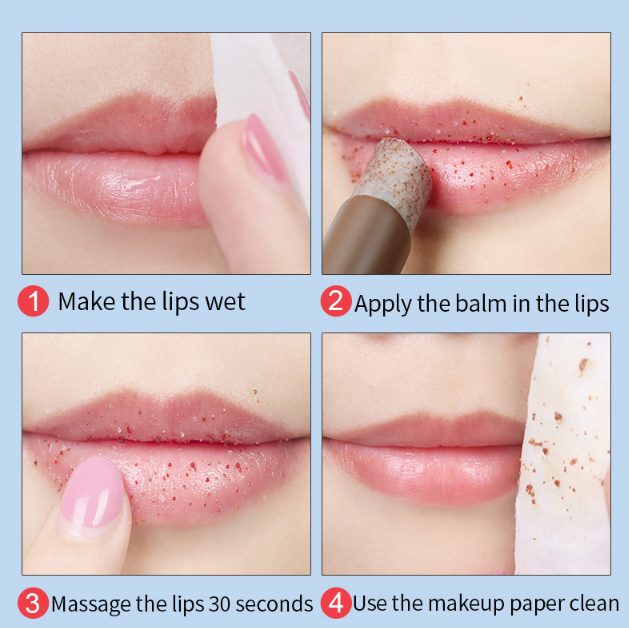 3.5g Shea Butter Lip Scrub Makeup Nourishing Moisturizing Lipbalm