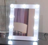 Square light bulb makeup mirror