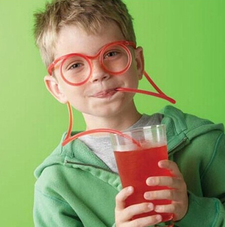 10 x Glasses Straw Funny Straws Kids Party