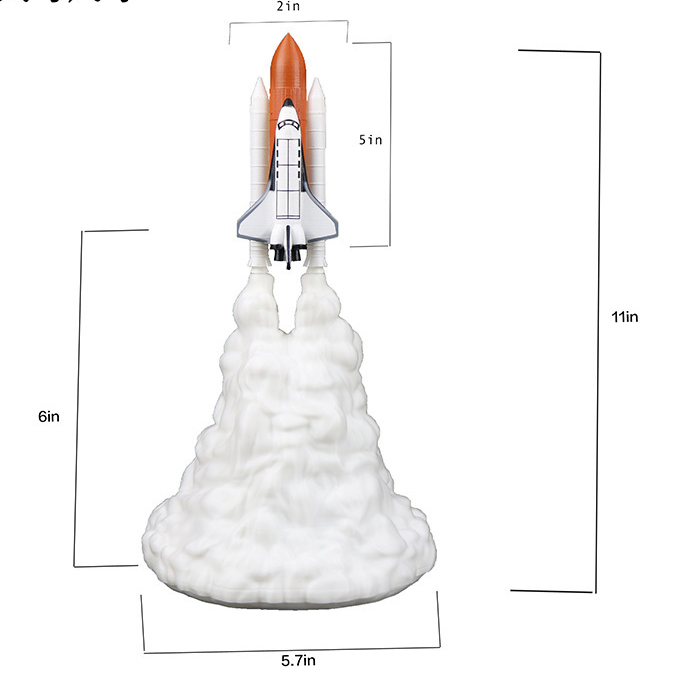 Lampara cohete espacial