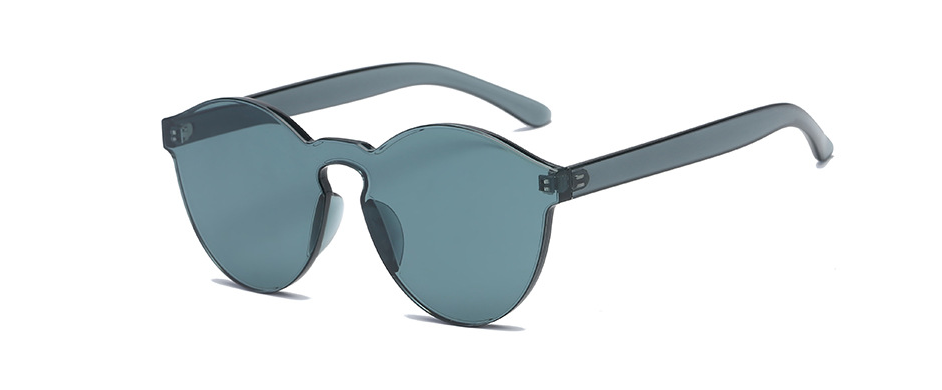 12 color frameless conjoined jelly transparent sunglasses