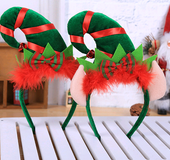 Christmas Day Decoration Creative Explosion Color Feather Decoration Sequins Tip Hat Headband Headband