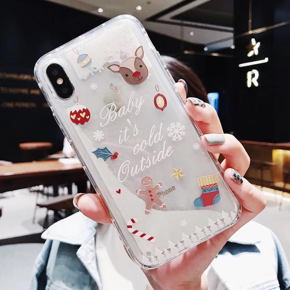 Snowflakes Sands Mobile Shell Christmas