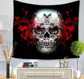 Skull Halloween digital print tapestry hung tablecloth beach towel