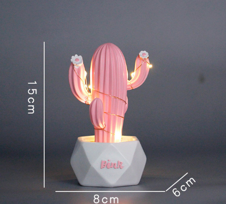 Luz nocturna de cactus