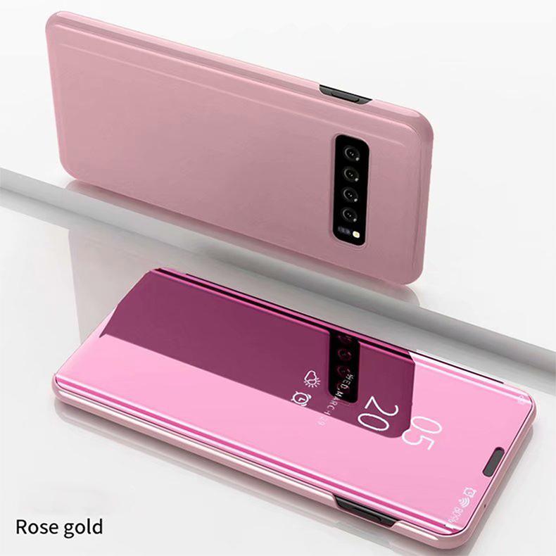 Luxury leather transparent mirror flip   | Samsung