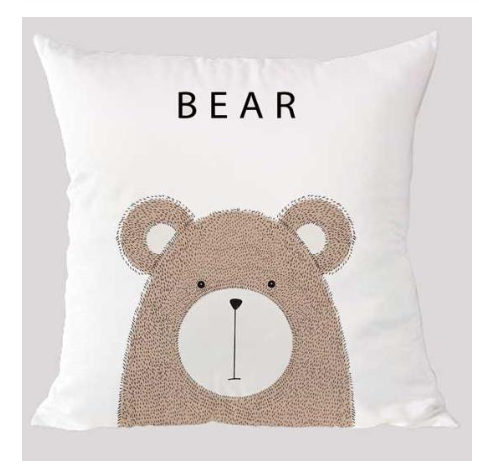 Cartoon animal pillowcase Short plush