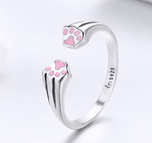 Anillo Huella Perro Plata 925