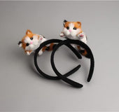 Stylish Women Girls Lovely Cat Headband Flannelette Plush Kitten HairBand Halloween Chirsmas Party Headdress Hair Accessories