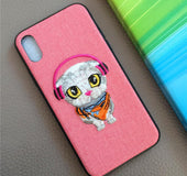 Iphonex/6/7/8plus embroidery mobile phone shellx new creative protection set girl embroidered mobile phone shell