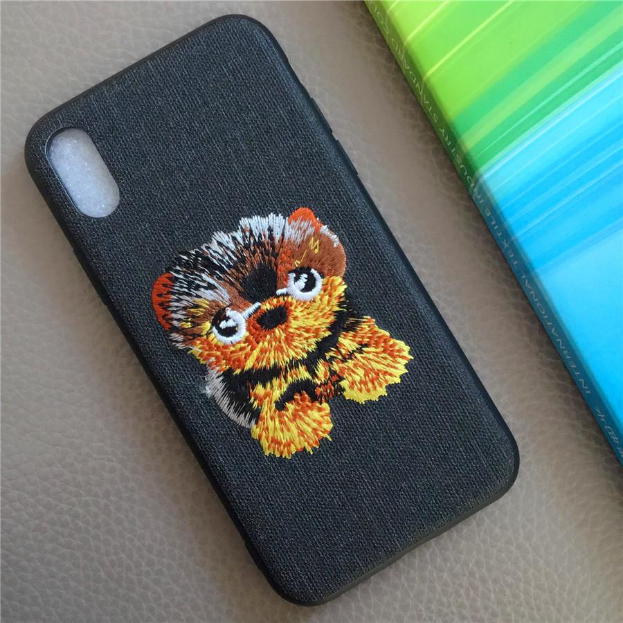 Iphonex/6/7/8plus embroidery mobile phone shellx new creative protection set girl embroidered mobile phone shell