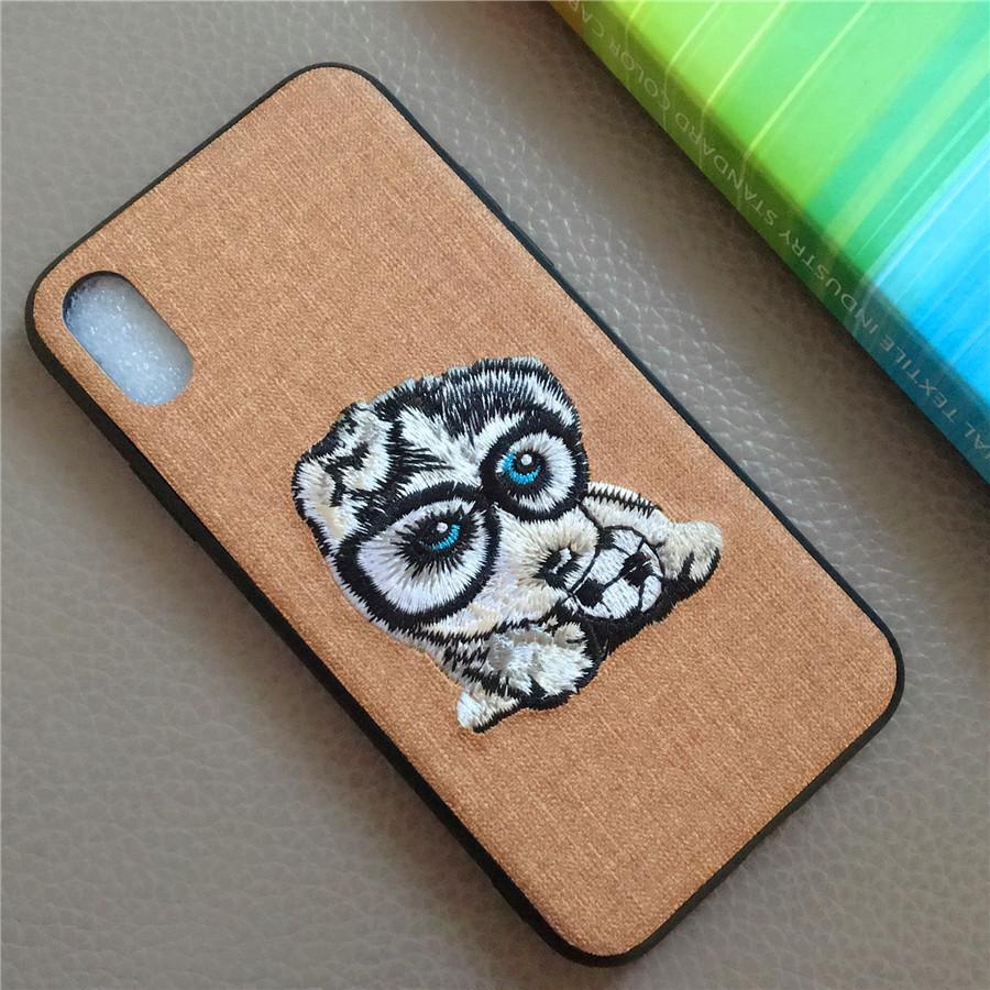 Iphonex/6/7/8plus embroidery mobile phone shellx new creative protection set girl embroidered mobile phone shell