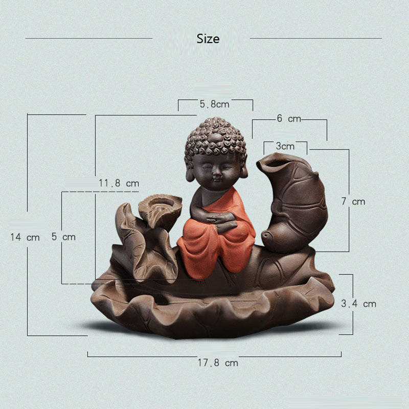 Lotus little monk reflux incense burner