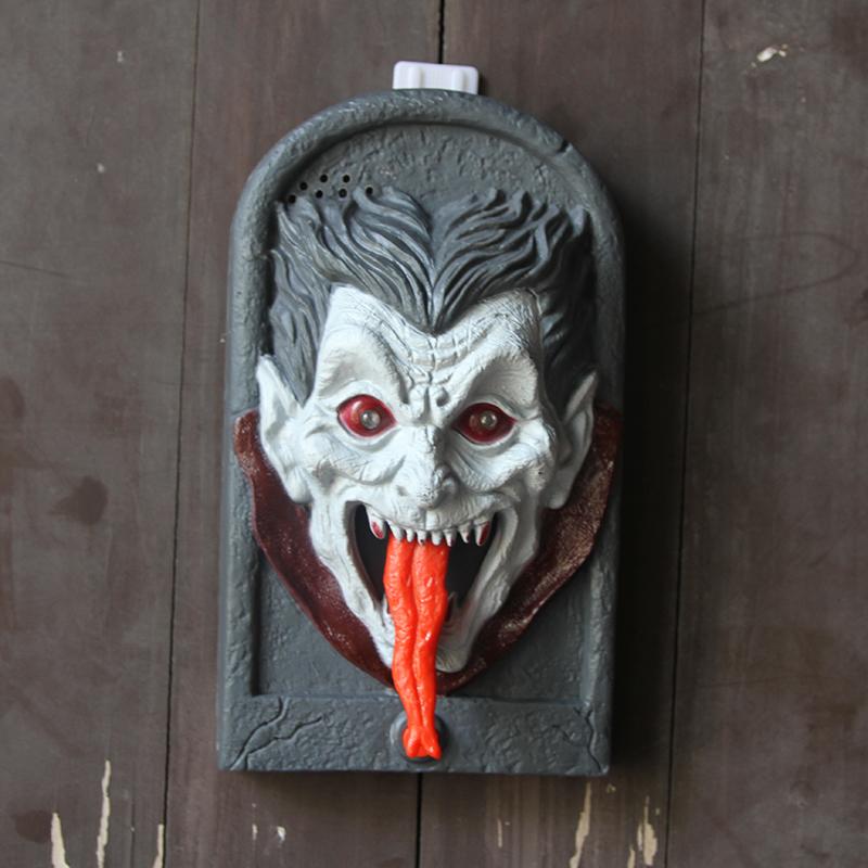 Halloween funny vampire doorbell door hanging prop bar bar light sound control ornament toy