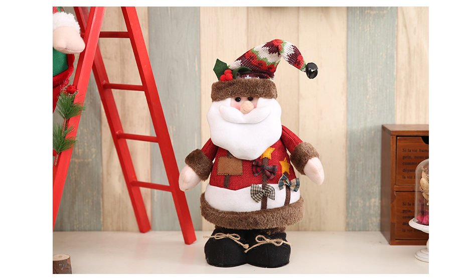 Christmas elderly holiday gift doll child doll toy snowman deer window decoration ornaments
