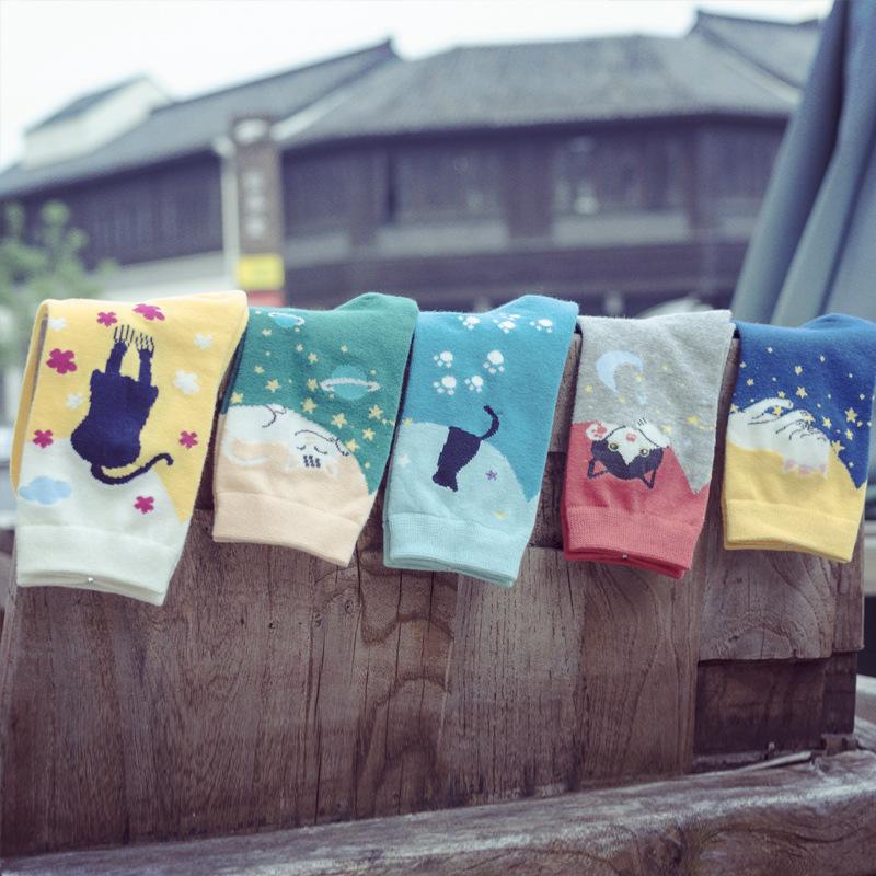 Japanese cat female socks