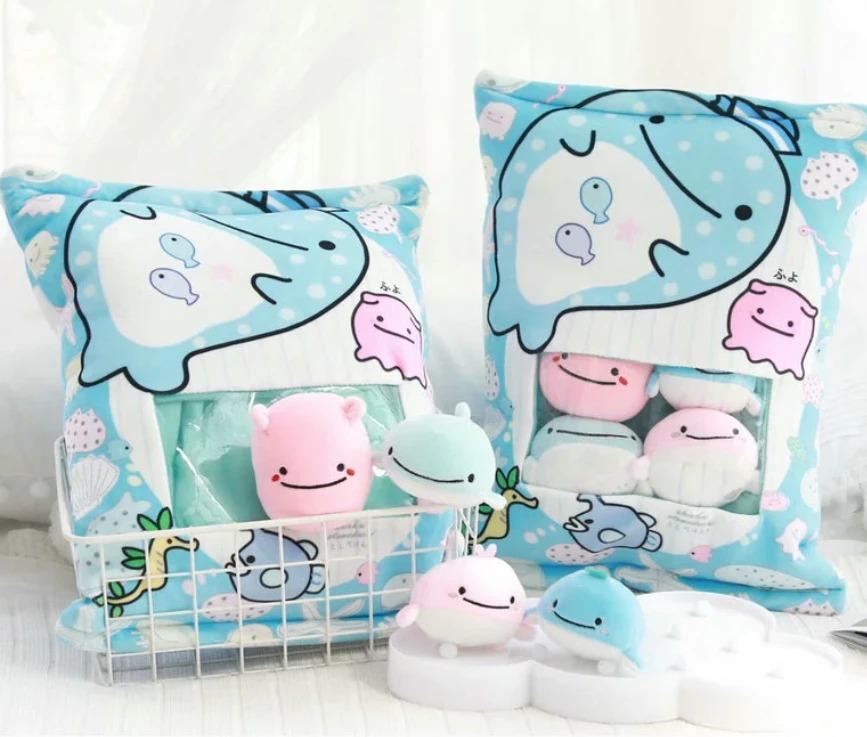 Chicken pudding rabbit pillow toy