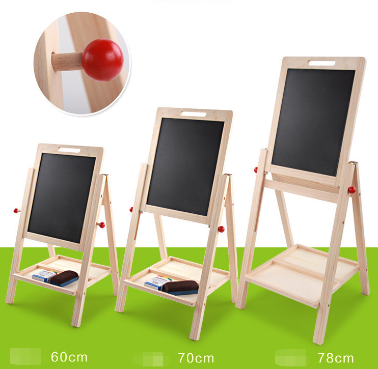 Factory direct wooden children learn double-sided writing board