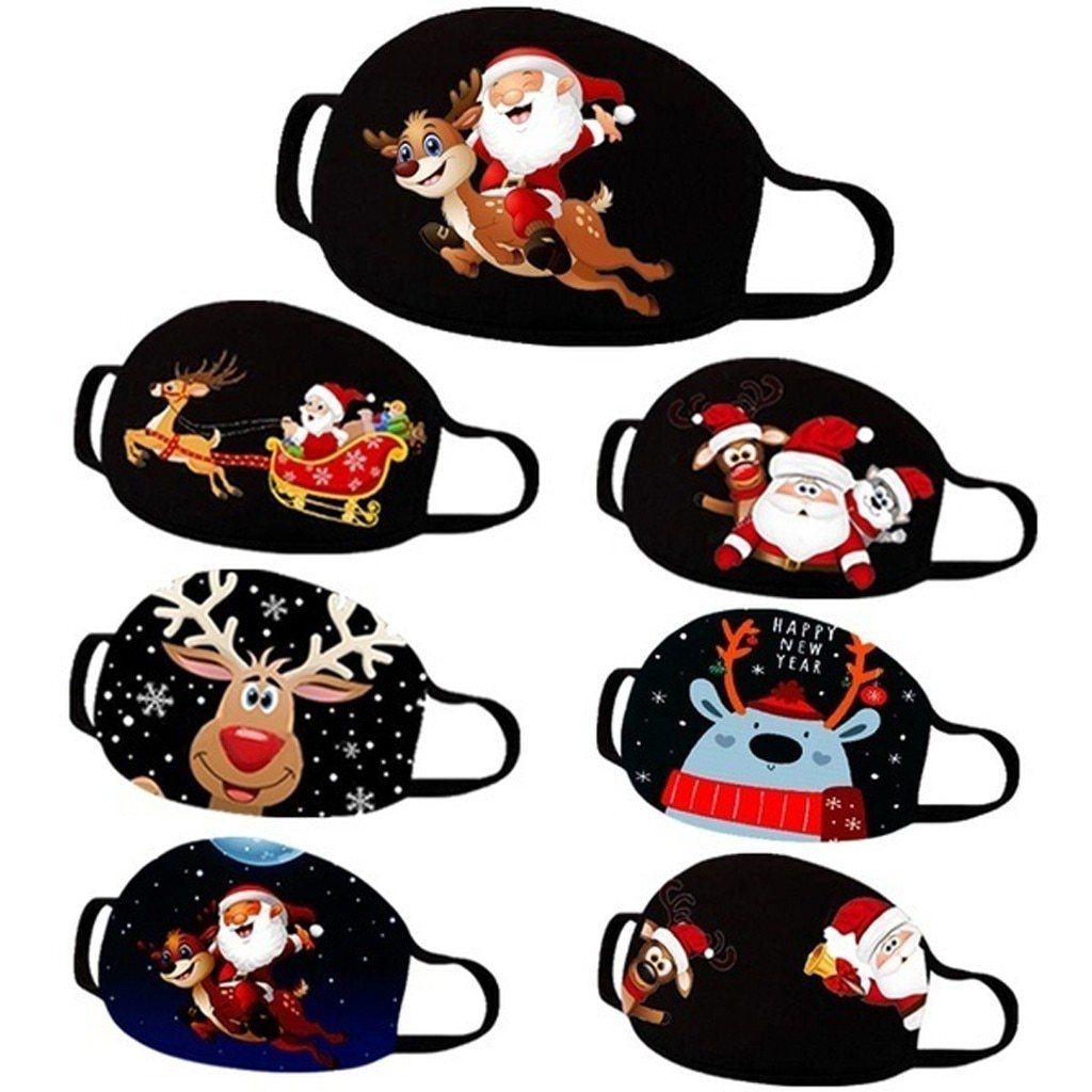 Christmas printed protective mask