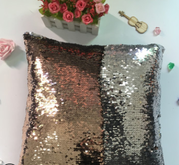 Factory direct supply of European double color glitter sequins pillow pillow Mermaid sleeve by a pillowcase customized wholesale
