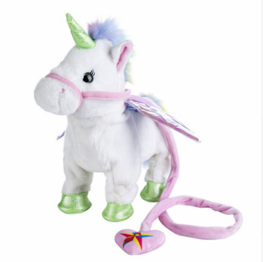 1pc Electric Walking Unicorn Plush Toy soft horse Stuffed Animal Toy Electronic sing Music Unicornio Toy Children Christmas Gift