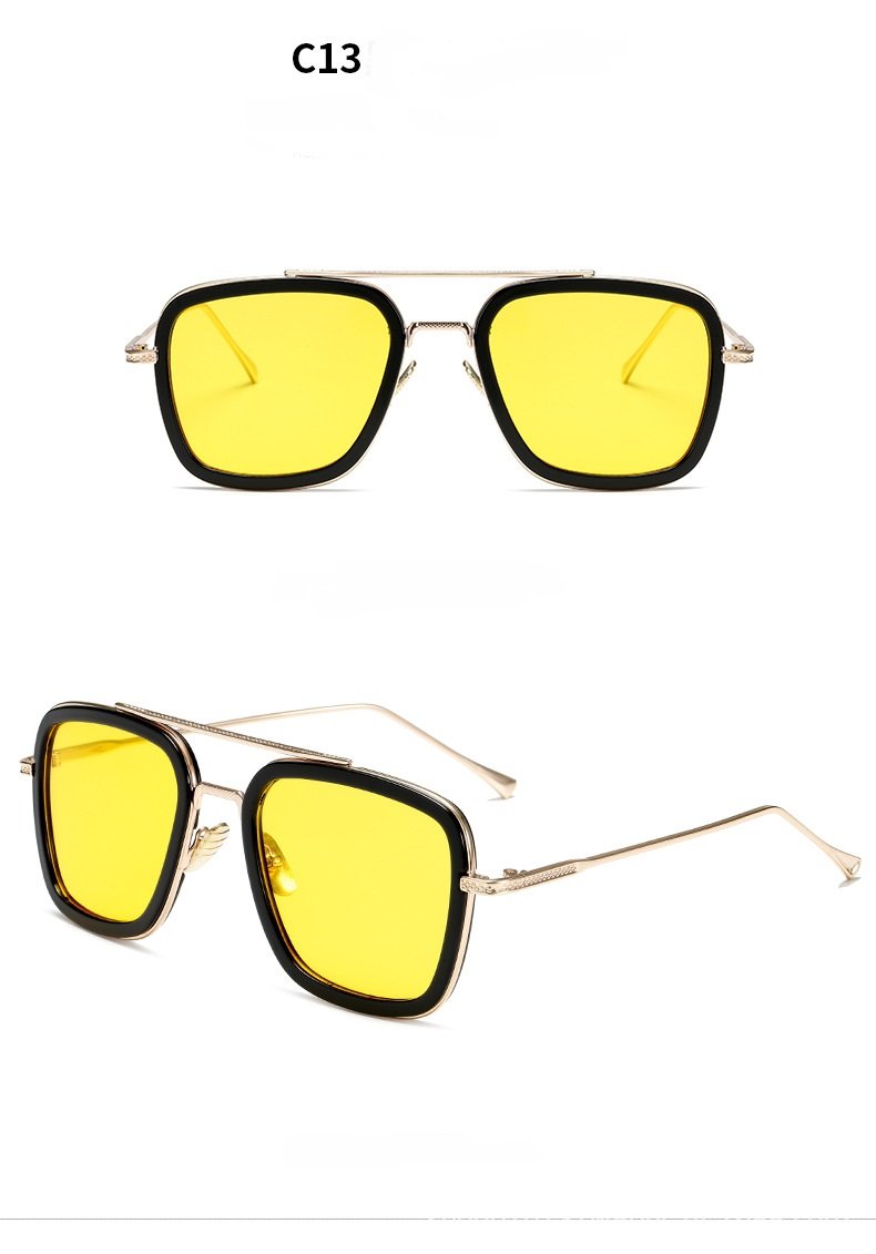 Fashion Sunglasses Men Metal Square
